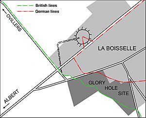 Battle of the Somme 1916 - Y Sap mine, La Boisselle