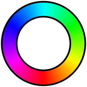 Blended colour wheel