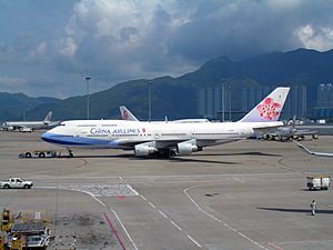 China Airlines 747-400 at HKG
