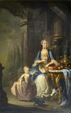 Circle of Meytens - Isabella of Parma and her daughter Maria Theresia - Heeresgeschichtliches Museum
