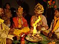Fire rituals at a Hindu Wedding, Orissa India