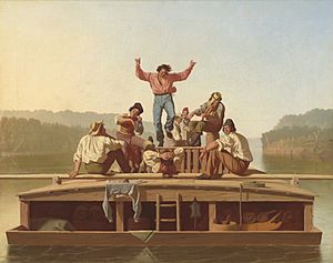 George Caleb Bingham- "The Jolly Flatboatmen"