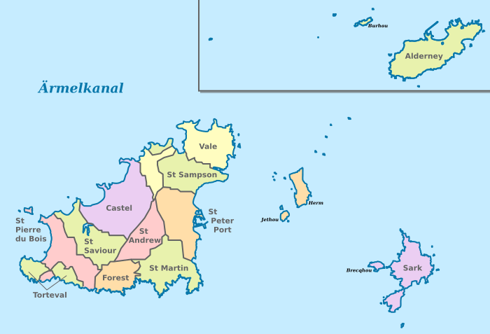 Guernsey (zoom), administrative divisions - de - colored