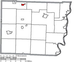 Location of Flushing in Belmont County