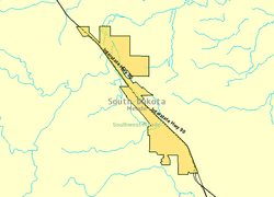 U.S. Census Bureau boundary map of Summerset as of 2008