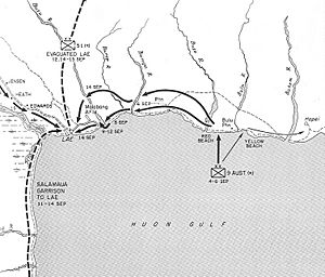 Map of the Advance on Lae