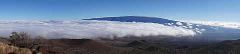 Mauna Loa taken from the 9300 ft level on the ascent of Mauna Kea