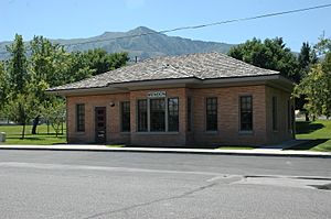Mendon Station, a former railroad depot built in 1915, now houses Mendon city offices