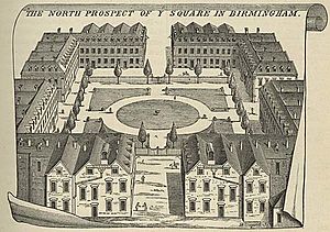 Old Square, Birmingham in 1732