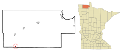 Location of Strathcona, Minnesota