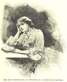 She sat motionless as though in a profound reverie-illustration by wh overend for a strange elopement by w clarke russell
