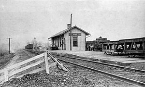 Train station in Rome, Ohio (circa 1909)
