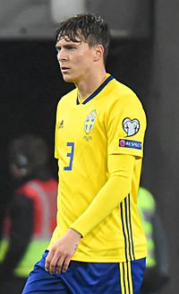 UEFA EURO qualifiers Sweden vs Spain 20191015 Victor Nilsson Lindelöf 2 (cropped)