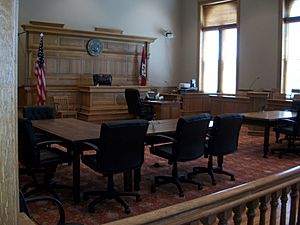 Washington County Courthouse (Arkansas) courtroom