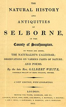 White's Selborne 1813 title page (detail)