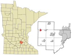 Location of the city of New Germanywithin Carver County, Minnesota