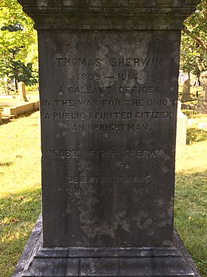 Detail of Thomas Sherwin’s grave