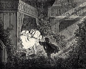 La Belle au Bois Dormant - Sixth of six engravings by Gustave Doré
