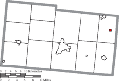 Location of Woodstock in Champaign County