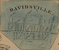 Map of Davidsville, Somerset County, Pennsylvania, from 1860 Somerset County Map by Edward L Walker