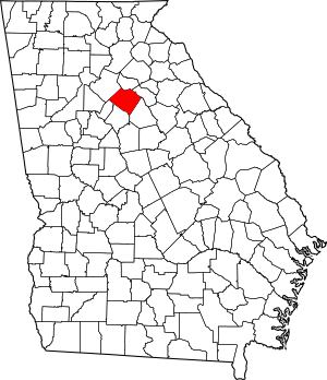 Map of Georgia highlighting Walton County