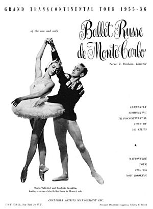 Maria Tallchief in Ballet Russe de Monte Carlo ad