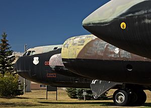 Retired Boeing B-52 Stratofortress commemorating the former K. I. Sawyer Air Force Base near Gwinn, Michigan-2008