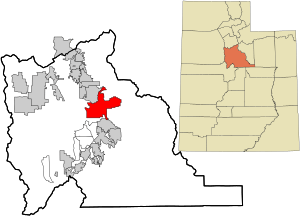 Location within Utah County