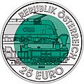 2004 Austria 25 Euro 150 Years Semmering Alpine Railway front