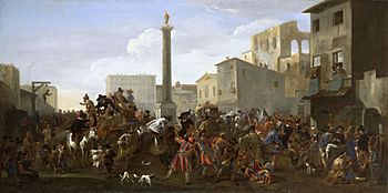 Jan Miel Carnival in the Piazza Colonna, Rome, 1645