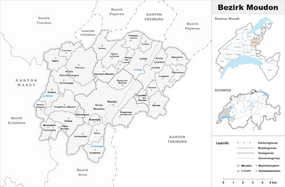 Karte Bezirk Moudon 2007