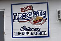 Lecompte, LA welcome sign IMG 4248