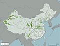 Location of Islamic sites in China