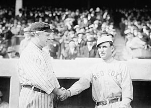 Managers John McGraw, New York NL, and Jake Stahl, Boston AL, at World Series (baseball) (LOC)