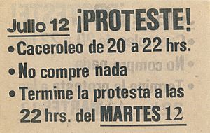 Panfleto Tercera Jornada Protesta Nacional