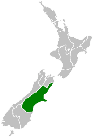 Position of Canterbury Region