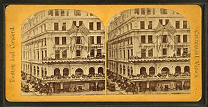 Post office square, from Robert N. Dennis collection of stereoscopic views 2
