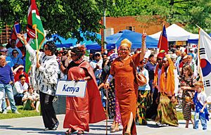 Roanoke Local Colors Festival with Kenya Represented in Photo