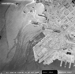 San Francisco Naval Shipyard aerial 24 May 1945