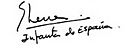 Infanta Elena's signature