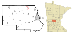 Location of Holdingfordwithin Stearns County, Minnesota