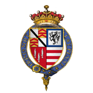 Coat of arms of Sir Robert Radcliffe, 1st Earl of Sussex, KG