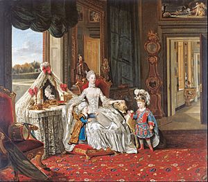 Johan Zoffany - Queen Charlotte (1744-1818) with her Two Eldest Sons - Google Art Project