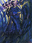 Luigi Russolo, 1912, Sintesi plastica dei movimenti di una donna (Synthèse plastique des mouvements d'une femme), oil on canvas, 86 x 65 cm, Musée de Grenoble