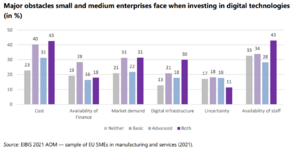 Major obstacles small and medium enterprises face when investing in digital technologies