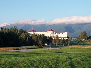 Mount Washington Hotel at the foot of the Presidential Range in September 2010, looking east