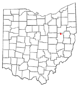 Location of Zoar, Ohio
