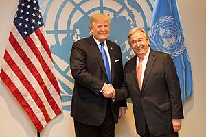President Donald J. Trump and United Nations Secretary-General António Guterres at the United Nations General Assembly (37425398212)
