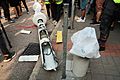 Sheung Yuet Road lamppost after protesters destroy 20190824
