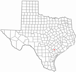 Location of Cuero, Texas